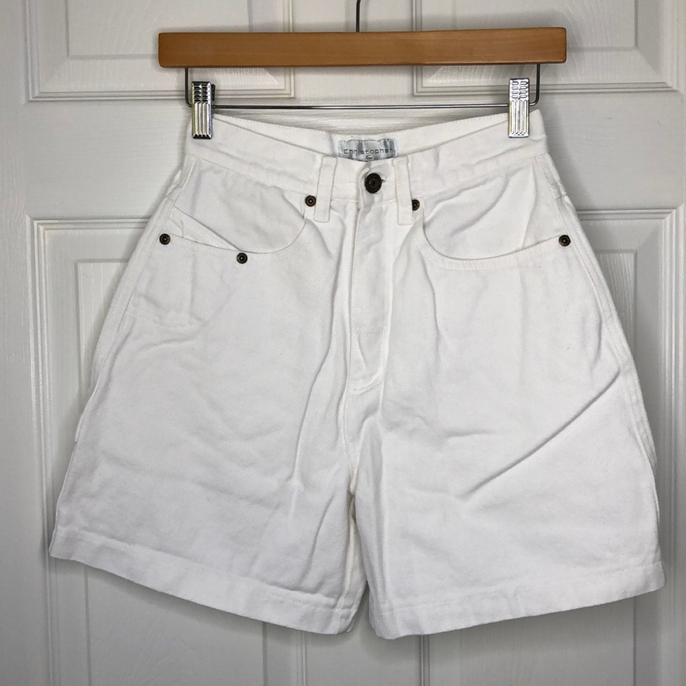Vintage Utility Style White Shorts